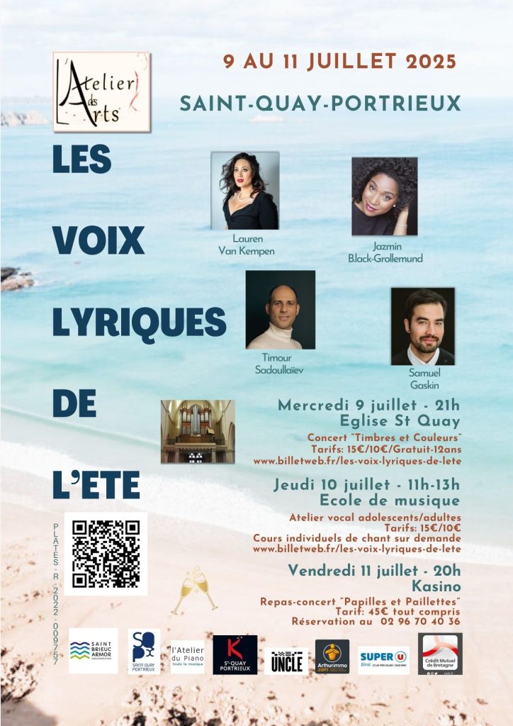 Affiche des Voix Lyriques de l'été, du 9 au 11 juillet 2025