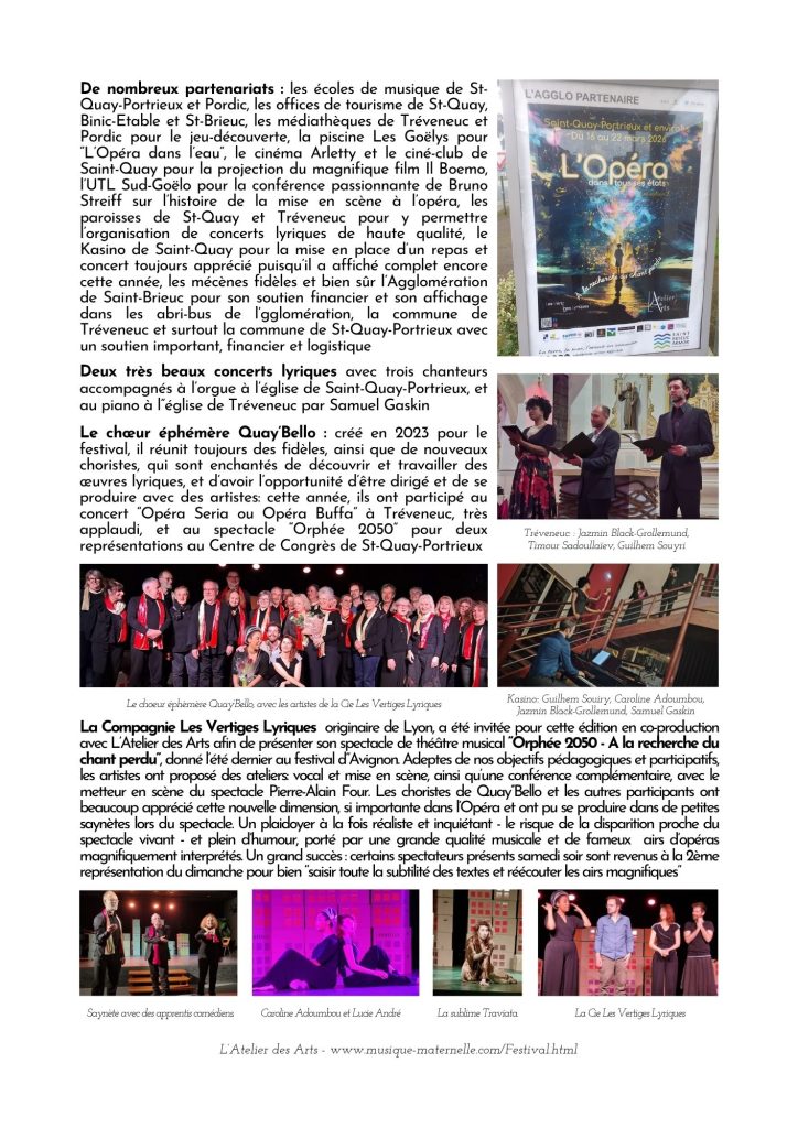 Deuxième page du bilan du festival L'Opéra dans tous ses états 2026