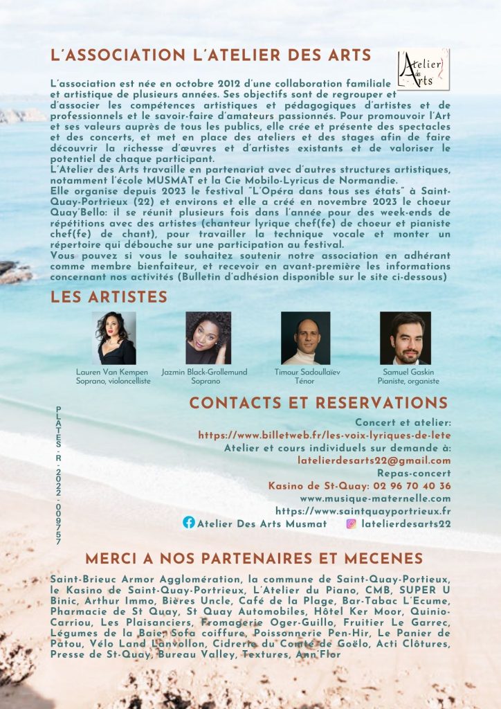 Les artistes et les modalités de réservation des Voix Lyriques de l'été 2025